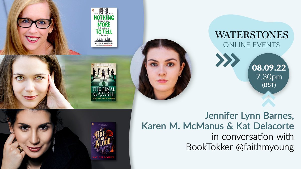 Join us for an extra special online event tomorrow evening with bestselling authors @jenlynnbarnes, @writerkmc and @katdelacorte as they discuss their much-anticipated upcoming releases with Booktokker Faith Young. Details here: bit.ly/3AAOGBB