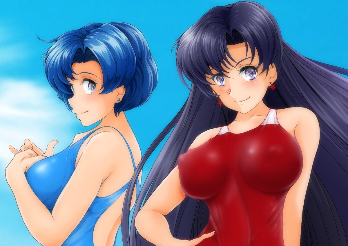 亜美ちゃんレイちゃん競泳水着なのぜ。 