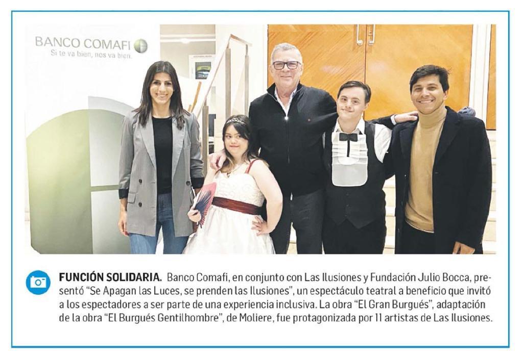 Ilusiones_Arte's tweet photo. Gracias @Ambitocom por difundir nuestras acciones junto a #BancoComafi
#BuenosDiasMundo https://t.co/R8Tph3VgBp