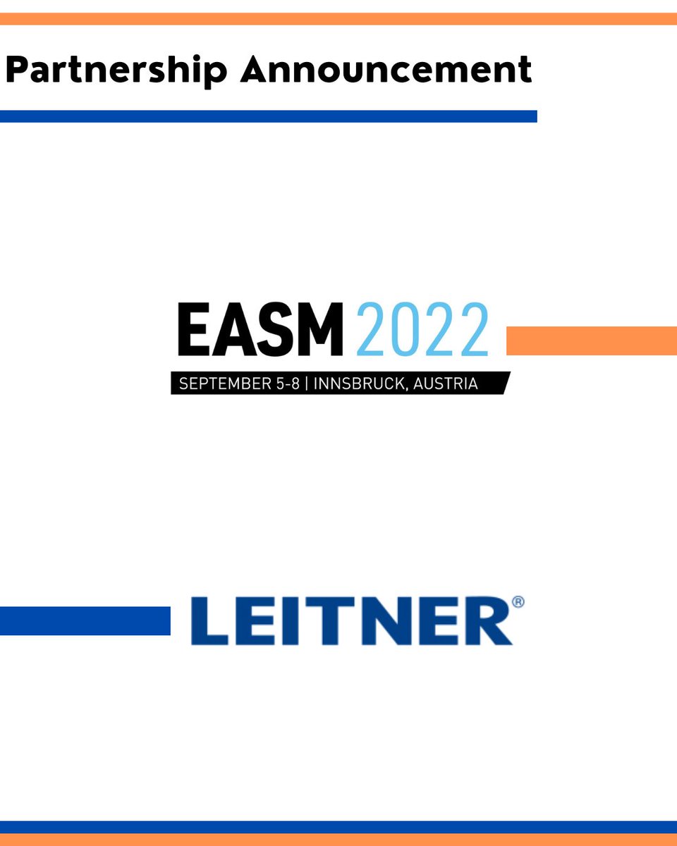 ***Partnership Announcement***

LEITNER is an official EASM 2022 Partner!! Take a look at their customized and innovative solutions on the link below:

leitner.com/en/

Welcome to the EASM family!!

#Partnership #conference2022 #EASM2022