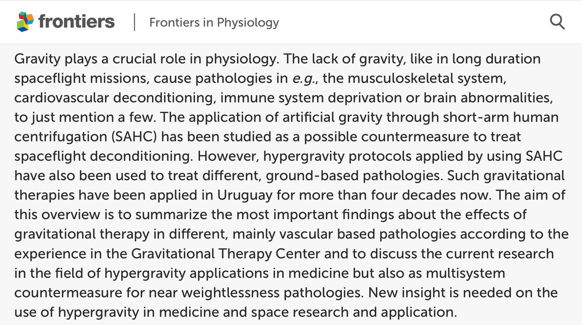 📄Nuevo artículo: 
“The application of artificial gravity in medicine and space”
Isasi et al. Front. Physiol. 2022

frontiersin.org/articles/10.33…