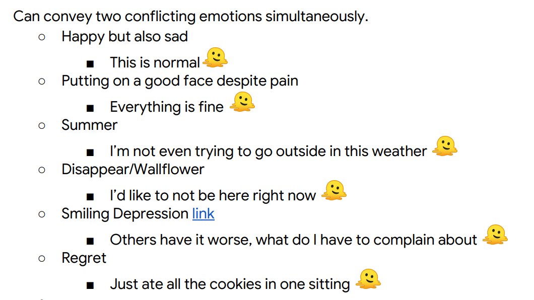 I have looked up the proposal and can now declare that 🫠 is the most important emoji.