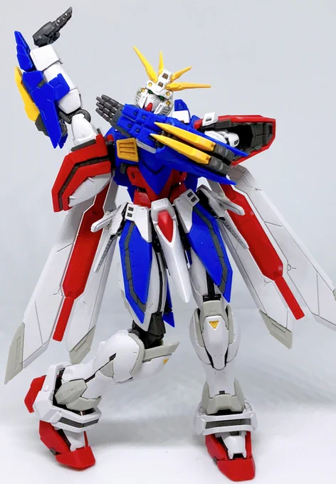 RGゴッドガンダムは可動域が凄いのでキュアヤムヤムの変身決めポーズくらいならば余裕で取ることが出来る#precure 