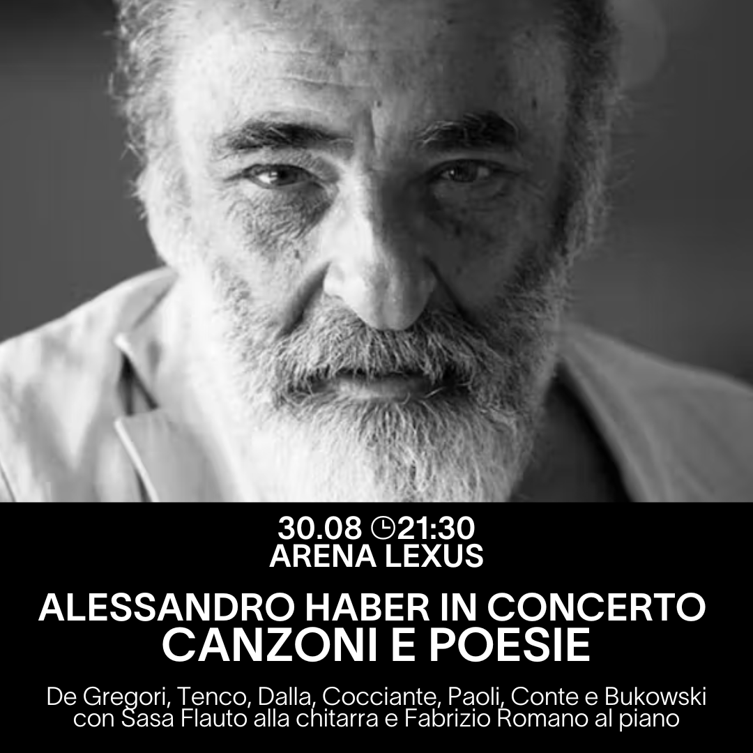 Questa sera, ore 21:30 – #ALESSANDROHABER IN CONCERTO, re-interpreta alcuni brani dei #cantautori che più lo hanno accompagnato nella vita. Da De Gregori a Tenco, dall’amico Dalla a Cocciante, da Bukowski a Paoli.