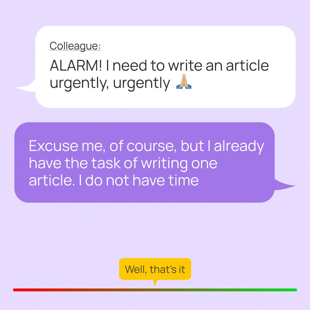 weeeknet's tweet photo. If the boss fills up with tasks, and a colleague, using kindness, throws up his own, it is most reasonable to set boundaries. By saying “no”, you show others what kind of attitude you accept or vice versa.⁣⁣⠀
⁣
But how then to refuse difficult tasks? We analyze in the post 👉🏼 https://t.co/ltFjHqlxQJ