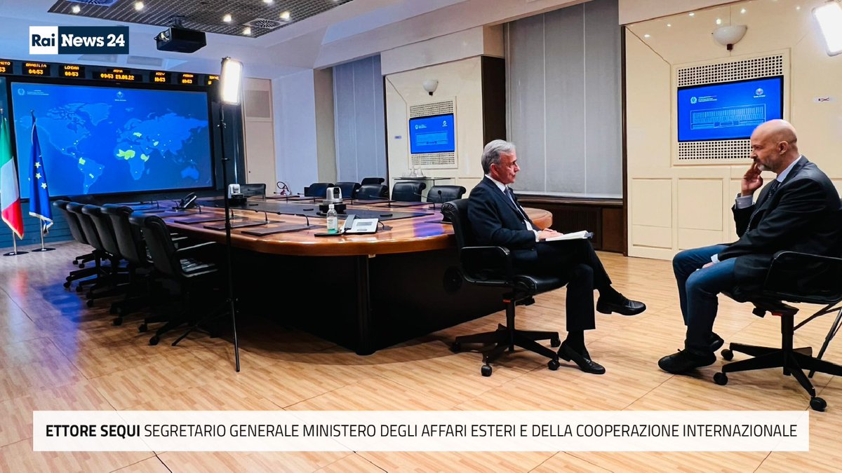 ItalyMFA's tweet photo. La #Farnesina al servizio del Paese:
- Voto all’estero 2022
- La diplomazia negli scenari di crisi: #Ucraina e #Afghanistan
- #PattoExport e sostegno imprese🇮🇹
 
📽️guarda l'intervista del Segretario Generale @EttoreSequi a @RaiNews
👇
https://t.co/6MTJD9gVkg https://t.co/uRlB1M5XLW