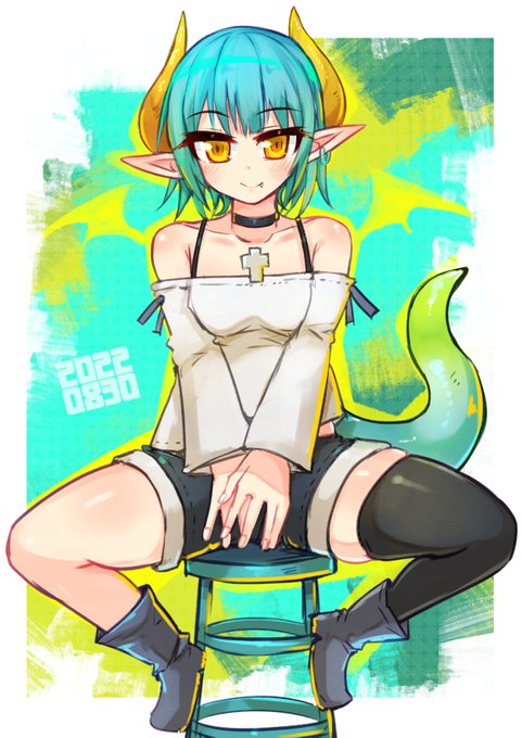 うちのこでモチーフが一応龍のつのシッポちゃん塗りました 