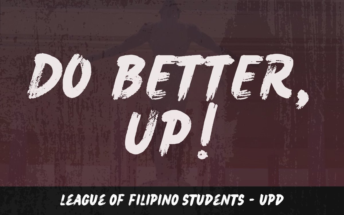 lfsupdiliman's tweet photo. We, the LFS- UPD, demand that the @upsystem to heed our calls for acad ease, support services, and full capacity for F2F classes. As we transition to F2F setup, no student should be left behind!

Join the signature campaign: https://t.co/vdwxd1v7Ob
#DoBetterUP https://t.co/XKQ5cNscfW