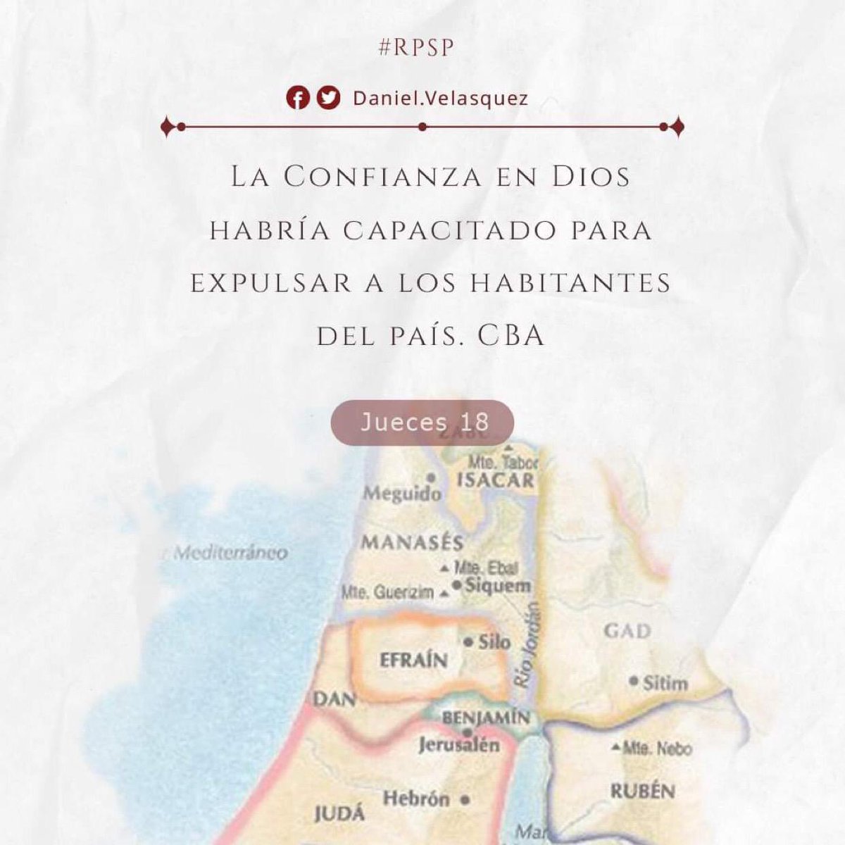 #RPSP#Jueces18
1. … La tribu de Dan estaba tratando de encontrar un lugar donde establecerse, pero aún no había recibido su heredad para establecerse allí.
<a href="/Daniel/">daniel</a>.Velasquez
#RPSP#Jueces18#primeroDios