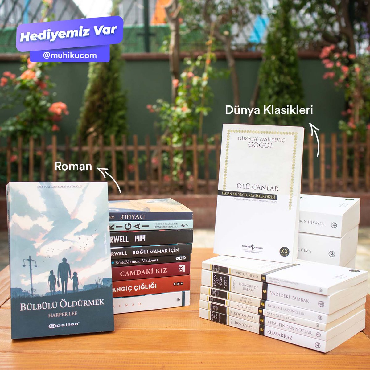 🎁Sizin için <a href="/muhikucom/">Muhiku</a> ile birlikte harika bir kitap seti hediyesi hazırladık. 5 farklı kategoriden istediğinizi seçip, kitapların hepsine sahip olmak için yapacağınız tek şey;
✅ RT ve
✅ <a href="/muhikucom/">Muhiku</a> u takip etmek.

Herkese bol şans! 🤩

👉 Benim favorim dünya klasikleri seti!