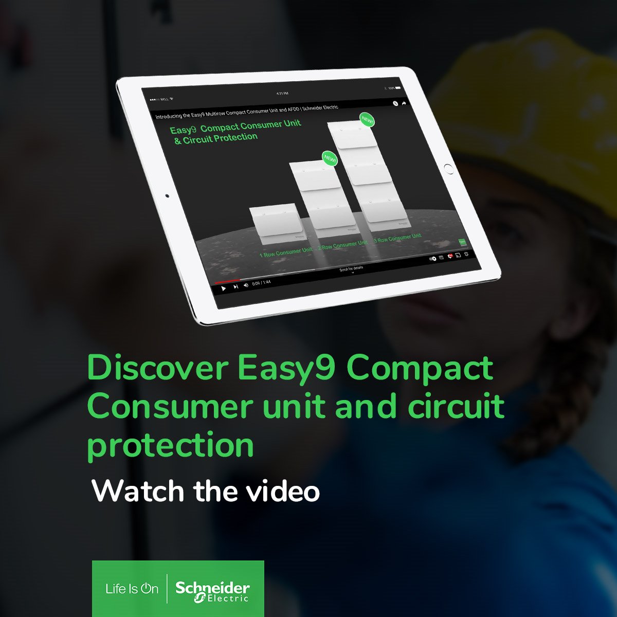 #Easy9 Compact Multirow offers flexibility in device configurations, is suitable for AFDD installations, with additional capacity for larger installations. This meets the energy consumption demands, for new build or retrofit projects. spr.ly/6013MGM5X