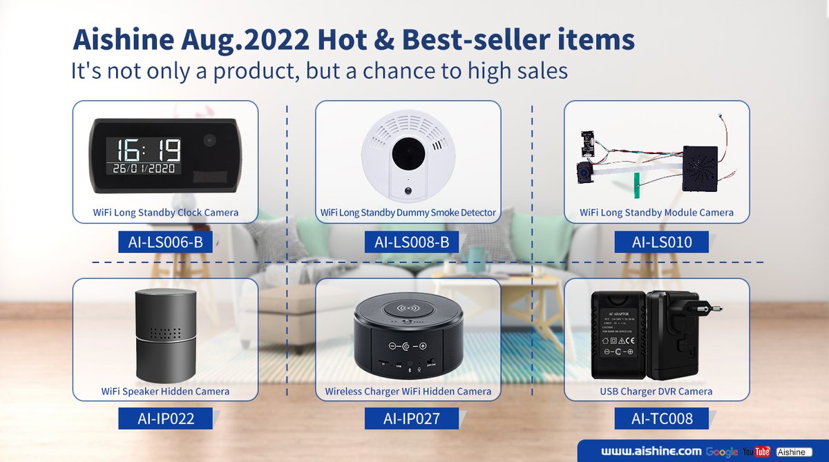 AishineElectro1's tweet image. Aishine Aug. 2022 Hot &amp;amp;Best-seller Items. It&apos;s not only a product, but a chance to high sales. #longstandby #homesecurity #wifisecuritycamera #homesecuritycamera #spycamera #homesmart #aishine