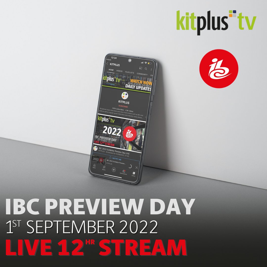 kitplusuk's tweet photo. Only 2 days to go until #KitPlusLive for #IBCShow. Hear from, #Phabrix, @RandS_Broadcast , @accedotv , @HitomiBroadcast , #Wisycom, @RedBeeMedia , @pixotope , @Flowics , @IBCShow , @GB_Labs https://t.co/2uFiIwj5Pw #IBC2022 #KitPlusTV https://t.co/Wd0tdJGOde