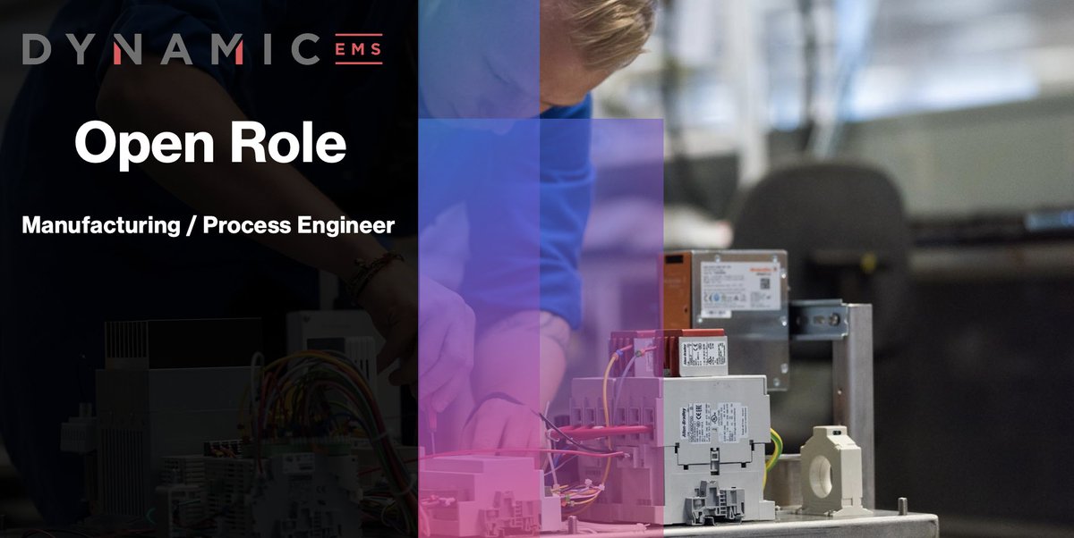 DynamicEMS_News's tweet photo. To meet the growing demands of our #OEM customer we have an open position for a Manufacturing / Process Engineer
If you are looking for a #DynamicCareer then look no further than Dynamic EMS, where we make jobs and build personal careers. To apply visit: https://t.co/erFmvsi4AQ https://t.co/xjDlj1EykG