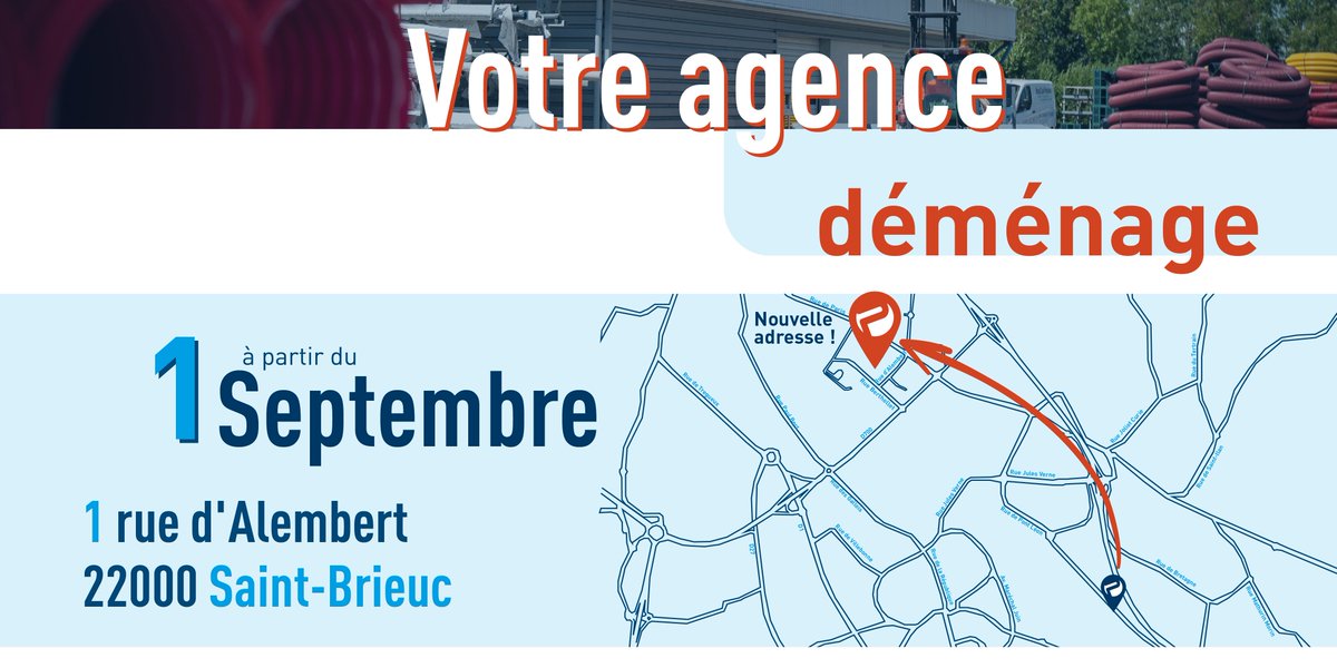 [DÉMÉNAGEMENT 🏙] 

📍 Notre agence de Saint-Brieuc déménage au 1 Rue d'Alembert, 22000 Saint-Brieuc ! 

🔗 Pour en savoir plus, cliquez ici : mypum.fr/agence/SBPL

À très bientôt dans votre agence PUM Saint-Brieuc 😀
