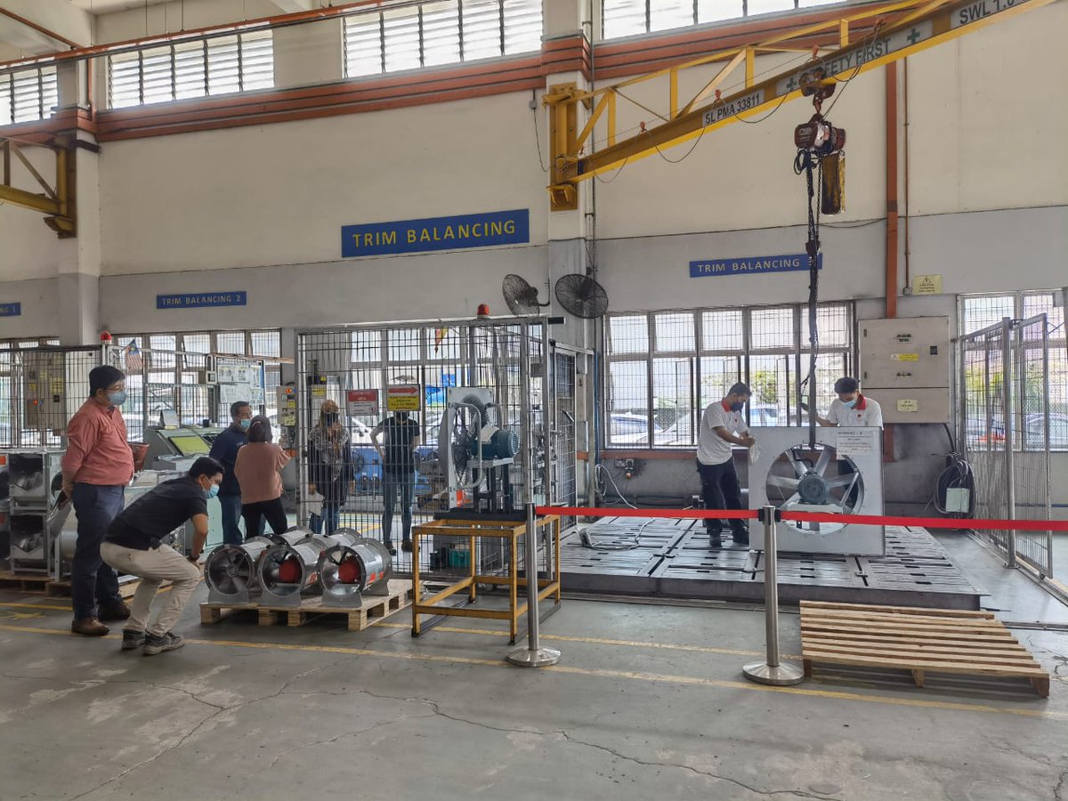 Ipoh_Package3's tweet photo. 18/8/2022
Factory Acceptance Test (FAT) of the ventilation fan for NPS 1, 2, 3 &amp; 4 located at Kruvent Industries Malaysia Sdn. Bhd.
The FAT consists of general arrangement dimension check and functional test to assure that the equipment meets all the contractual specification https://t.co/UlMDfm0dSi