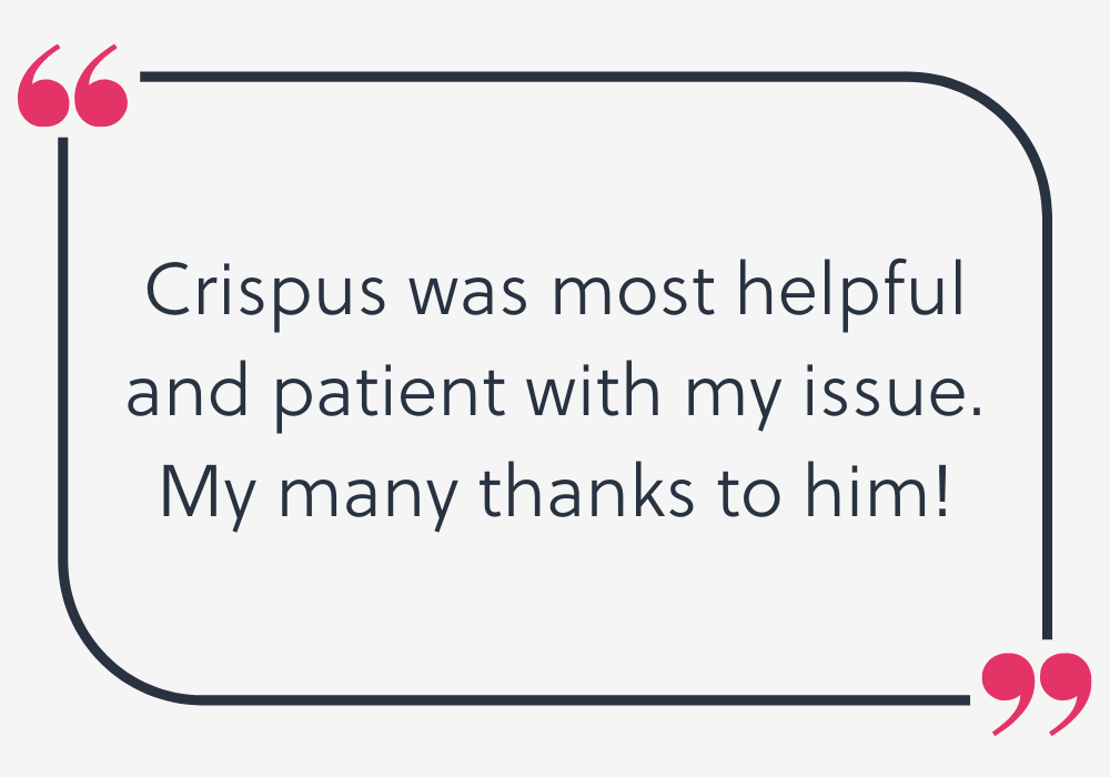 Crispus' dedication to providing excellent service is clearly reflected by the brilliant feedback we received recently from one of our clients.

Congratulations on all your hard work, Crispus! 👏

#CTSTeam #ServiceExcellence #ClientFeedback