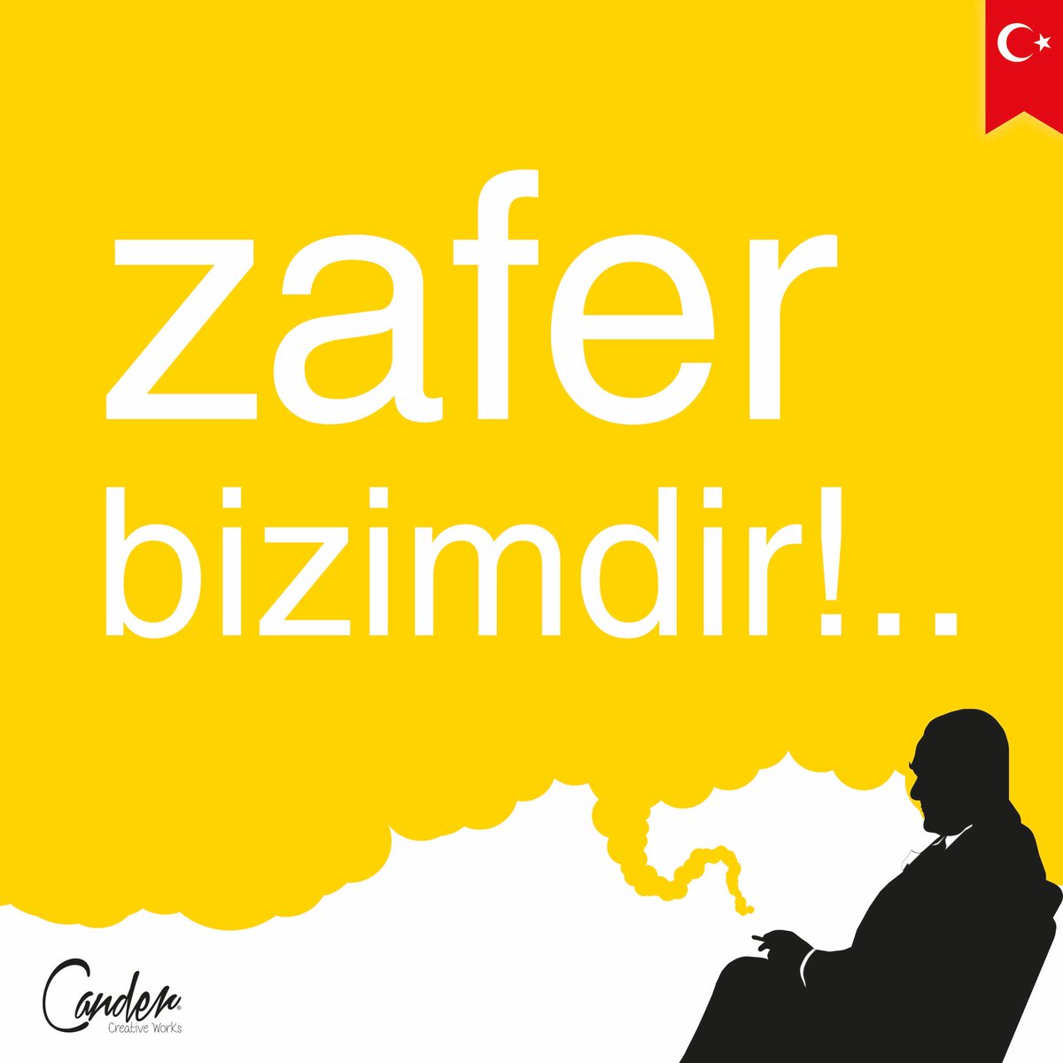 CanderAdAge's tweet photo. Benliğine iyi huylar yerleşmiş kişileri yürümekte olduğu doğru yoldan hiçbir kimse, hiçbir kuvvet alıkoyamaz. Unutmayın ki “zafer, zafer benimdir diyebilenindir”.
30 AĞUSTOS ZAFER BAYRAMIMIZ KUTLU OLSUN!.. 🇹🇷
#CanderCreativeWorks #30Ağustos #ZaferBayramı https://t.co/hOzVHAqGbV