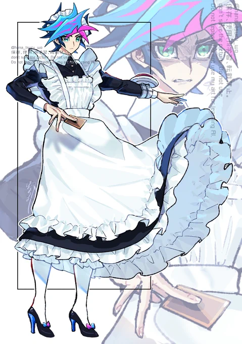 【メイド週間】藤木遊作 #女装  