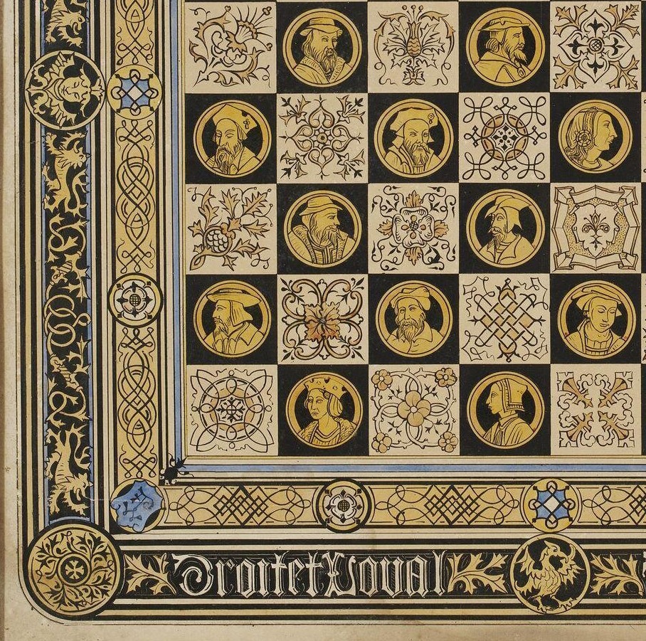 Pugin_awn's tweet photo. This is a rare #design for a #chess board which was probably made early in #Pugin's career in about 1830 while he was designing and making #furniture, #metalwork, and decorative #details. #gothicrevivalgame #raredesign #gothicforms #chessboard #gothicforever #medievalstyle #art https://t.co/4JTqHjxk5g