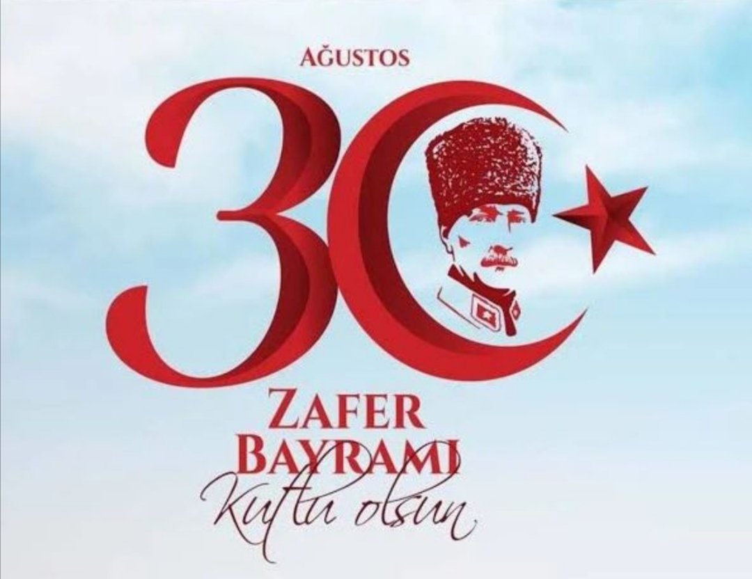 SonucDanisma's tweet photo. 30 Ağustos Zafer Bayramımız kutlu olsun. 

#30ağustos #30ağustoszaferbayramı #30ağustoszaferbayramımızkutluolsun #zaferbayramı #zafer #bayram #bayramkutlaması #bayrammesajı #100yıl #100years https://t.co/S4F7F7U0PH