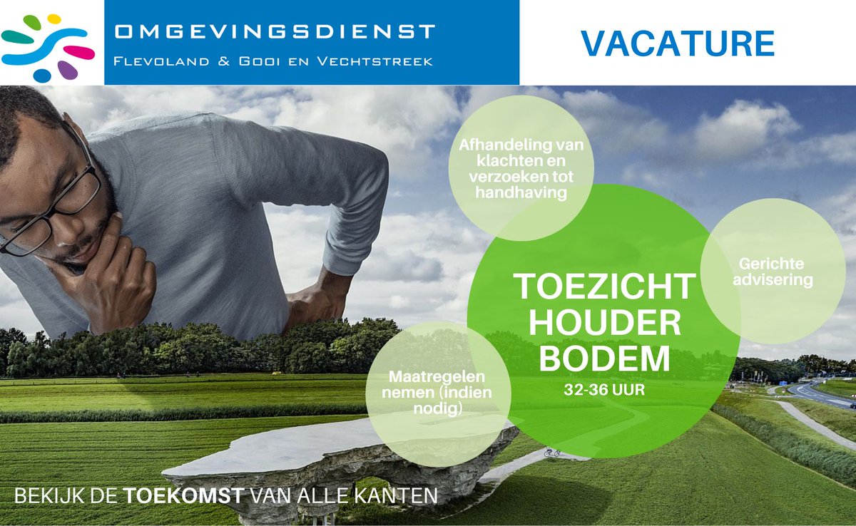 We zoeken een #toezichthouder #bodem. Ben (of ken) jij de persoon die graag toezicht houdt op de naleving van de Wet bodembescherming en daarmee samenhangende relevante wetgeving zoals het Besluit bodemkwaliteit? ofgv.nl/werken-bij/vac… #werkenbij #omgevingsdienst