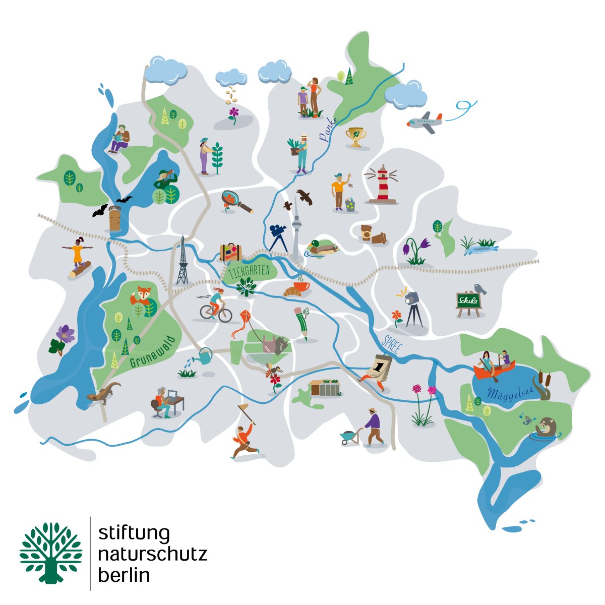 snb_de's tweet photo. Happy birthday to us! 🥳💚
Seit über 40 Jahren schützen wir mit unseren Projekten berlinweit seltene Pflanzen- &amp; Tierarten, renaturieren Moore &amp; sichern Gewässer &amp; Naturschutzgebiete. 🐸🦋🌿
Unsere interaktive Karte zeigt dir Highlights aus 40 Jahren #snb: https://t.co/2PBCPGDkWt https://t.co/CssqGJunqS