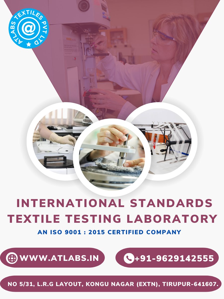 AtlabsTextiles's tweet image. Atlabs Textile Pvt Ltd
Mobile Number: +91-9629142555
Website Name: atlabs.in
#Atlabs, #AtlabsTextiles, #TextileTestingLab, #TestingLaboratory, #TiruppurLab, #TextileLaboratory , #FabricTesting, #TextilesLab, #AtlabsLab, #AtlabsLaboratory, #LabTestingService,