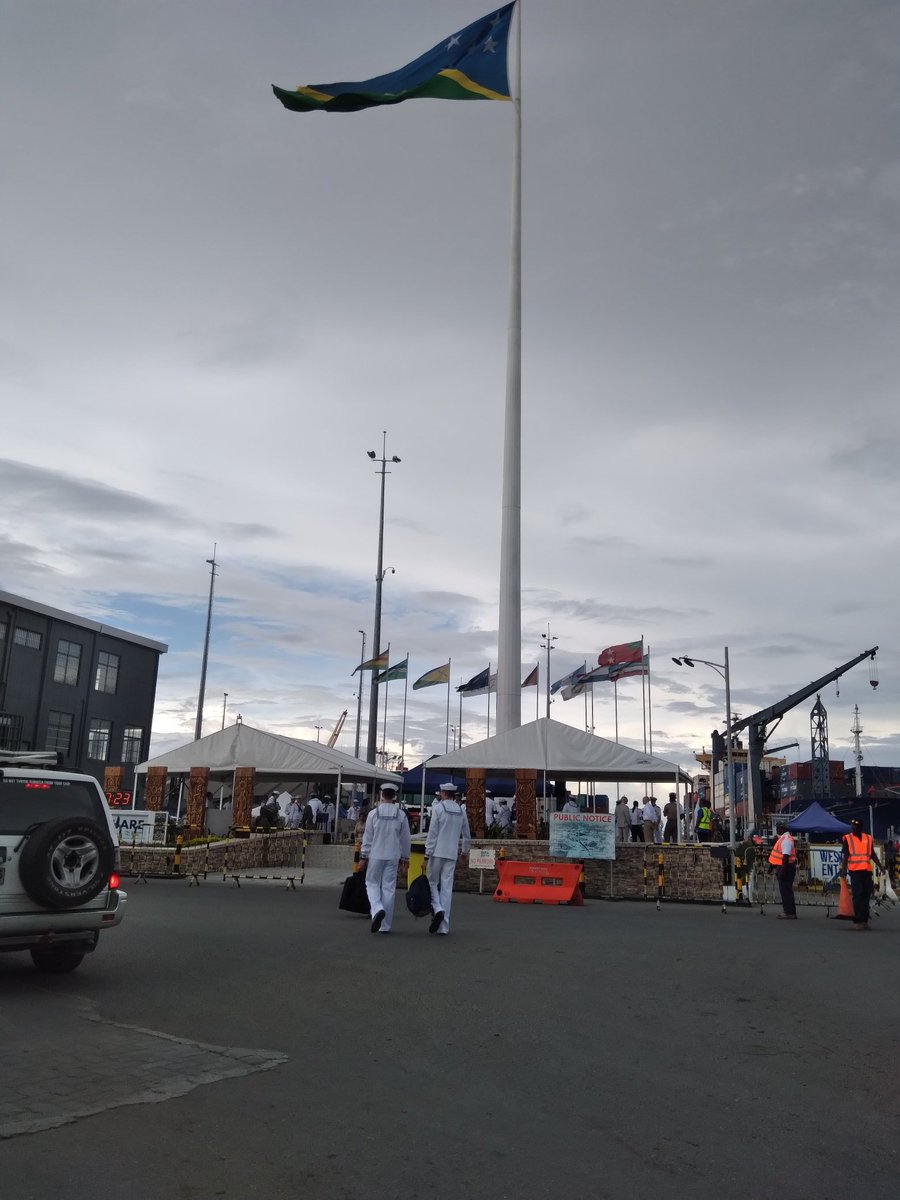 MPodokolo's tweet photo. Opening event of the Pacific Partnership 2022 in Honaira 🇸🇧.PM Sogavare also attended the event and was given the highest Naval honour. https://t.co/Y7lBGB5uiQ
