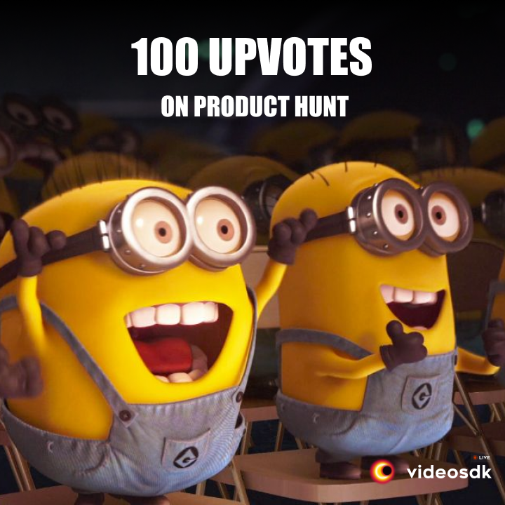 Video SDK 2.0 is currently trending at #1 on <a href="/ProductHunt/">Product Hunt 😸</a> with 100 upvotes!
Have you checked out Video SDK yet? Tell us what you think..show us some love :)

Head to Product Hunt now: producthunt.com/posts/video-sd…