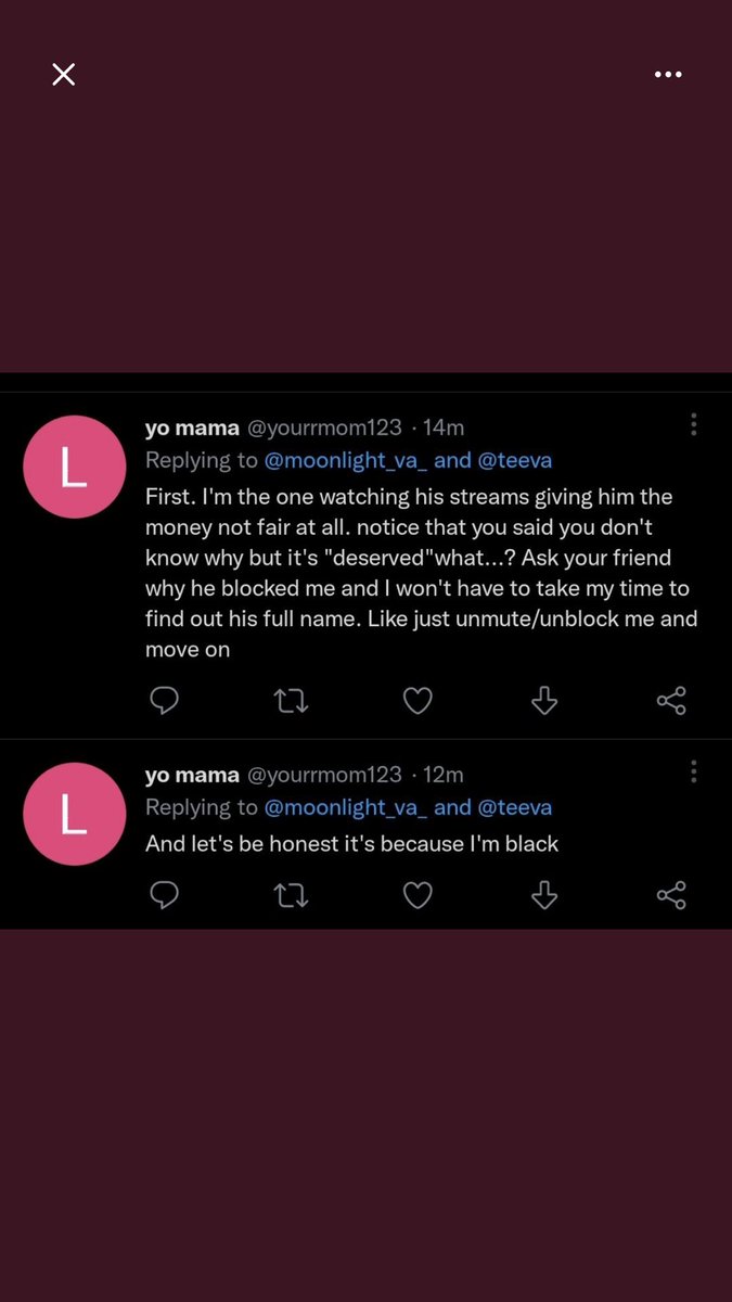 official_stud19's tweet photo. Damn so you tried to make it seem like Tee was racist by saying that he blocked you because you’re black…when in reality you were disrespectfully spamming on his stream. That’s the reason why he blocked you. now you’re mad because you can’t get your way and resort to harassing https://t.co/U9V2bIOVXX