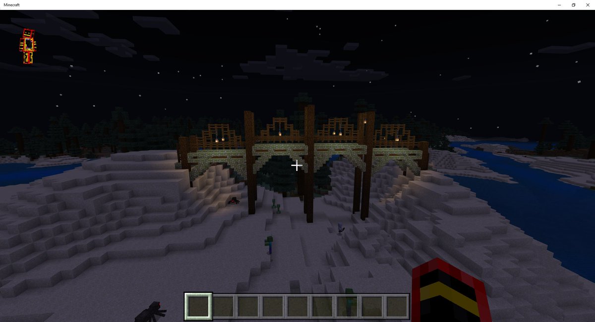 IAmNemode's tweet photo. Not the WORSE bridge I've built. (tried to use just the surrounding blocks only) Practicing bridges v_v #minecraft #minecraftbedrock https://t.co/rTZKa5nNVv