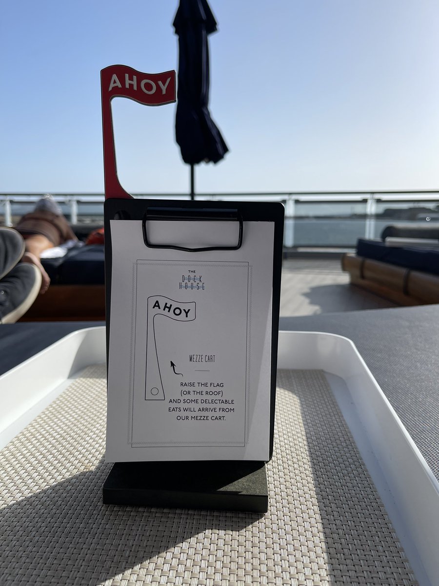 n0cruisecontrol's tweet photo. A few afternoon nibbles from the Meze cart at the Dock House in the beautiful Spanish sunshine π βοΈ #thedockhouse #wakeviews #valiantlady #virginvoyages https://t.co/fW8UaidPLK