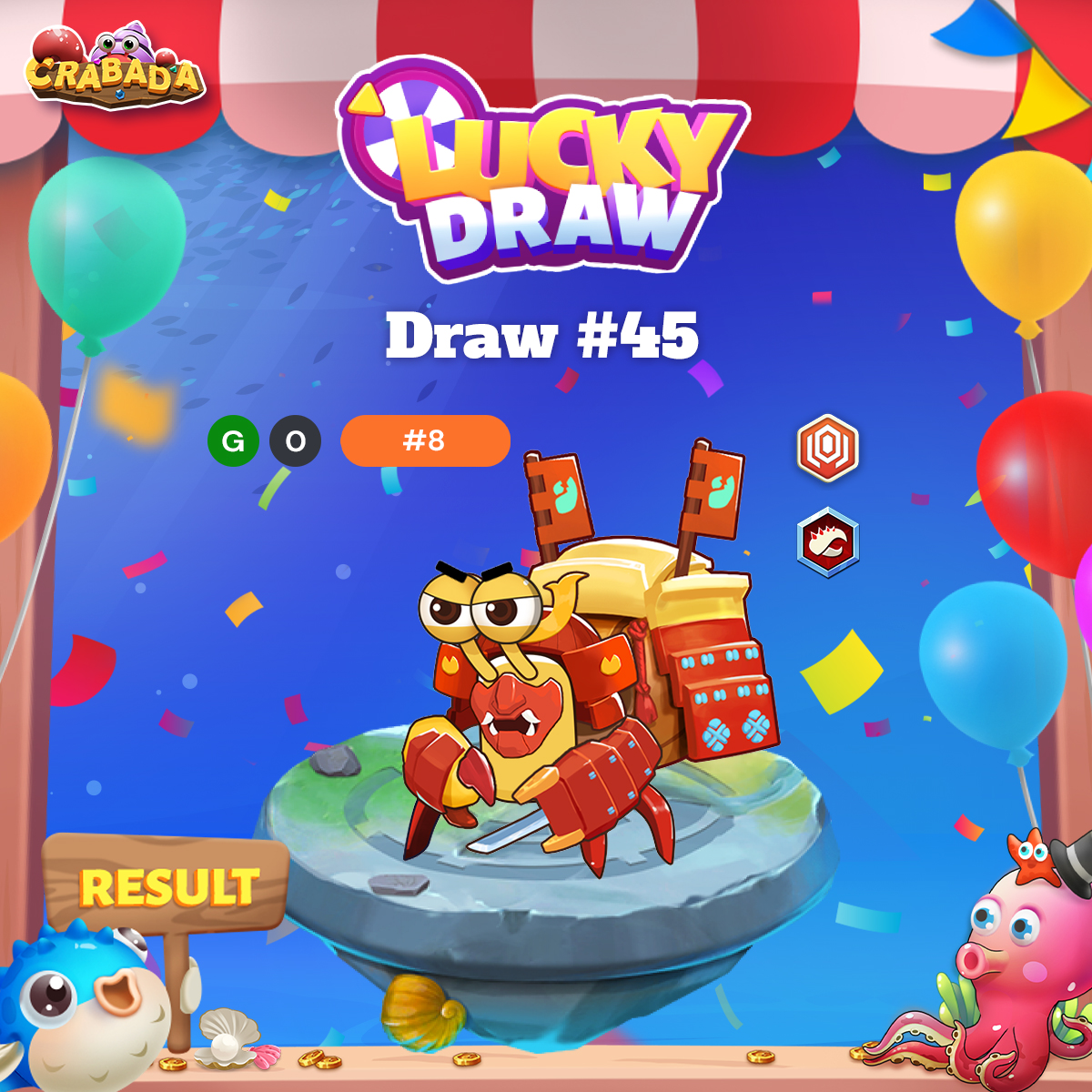 PlayCrabada's tweet photo. Luck Draws #45 and #46 will both be for 1/1 Genesis  Crabada!

#45 - Amida
#46 - Emeraldo

JOIN NOW👉https://t.co/4srR6opZvG https://t.co/611T8cWmxI