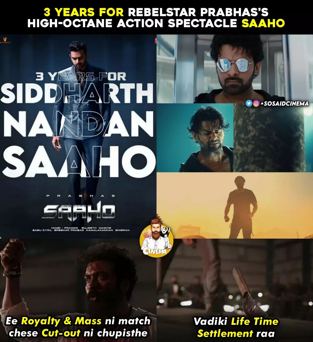 CinemaSo's tweet photo. #Prabhas #Saaho https://t.co/VstLXBoCFa