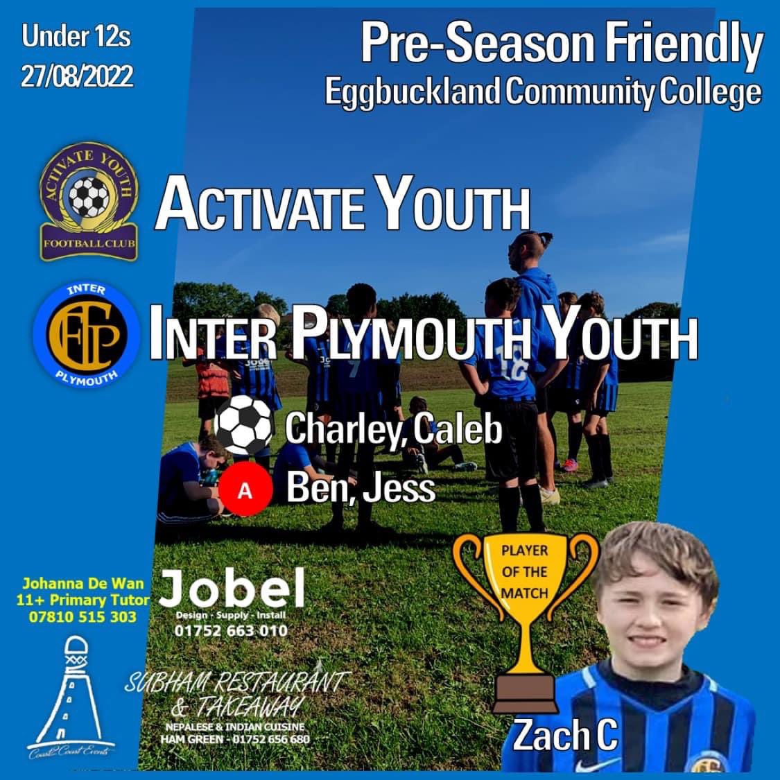 InterPlymYFC's tweet photo. On Saturday morning, our U12s played out a well contested game, with the league season now just two weeks away.

Thanks to Matt and his Activate side for the game
#UpTheInter https://t.co/A2Tv0dJw0E