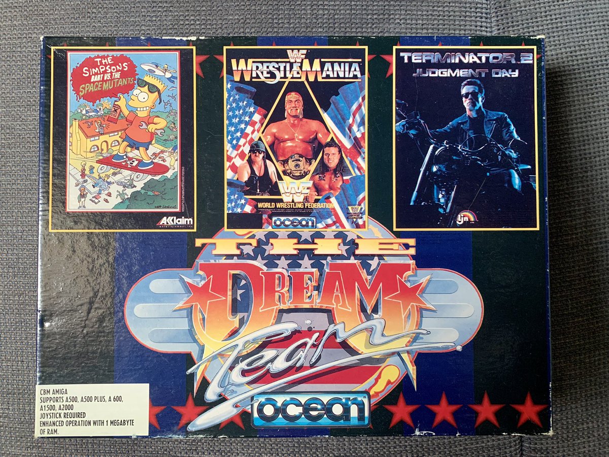 The Dream Team - What a weird mix of games for the Amiga A500. It was my first gaming experience when I was little. What was your first game? #retrogames #amiga