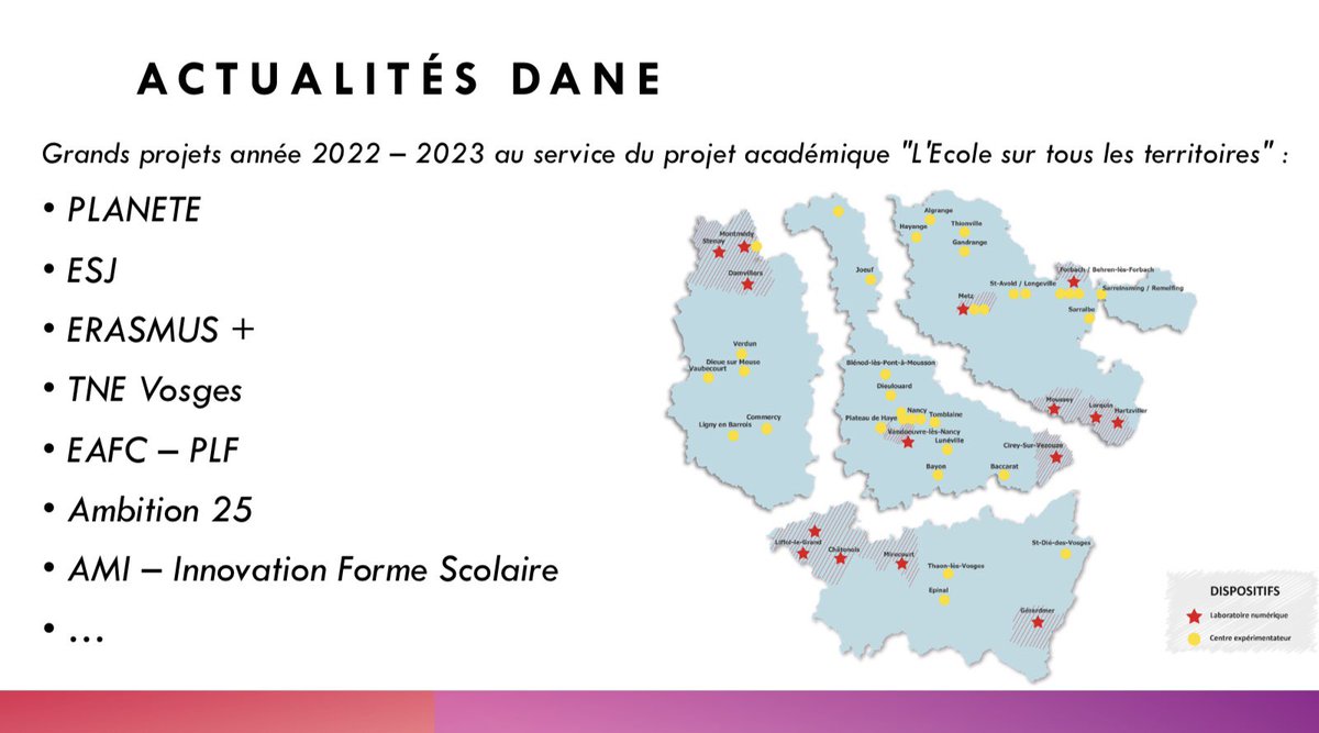 dane_nancy_metz's tweet photo. Rentrée de la DANE de l'@acnancymetz au @LPCassinMetz ⤵️
✔️IAN
✔️Permanents 
✔️Accompagnateurs...
#TNE
#ÉcoleInclusive 
#ÉcoleNumérique 
#PLANETE_FEDER
#NumériqueÉducatif
#NumériqueResponsable
#ÉcoleSurTousLesTerritoires https://t.co/UbwrMP4Ilz