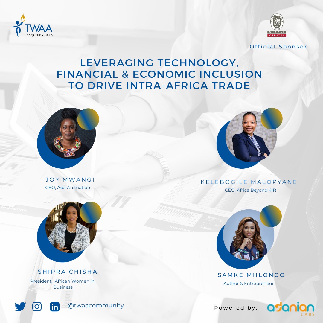 theabcafrica's tweet photo. In celebration of women’s month, @TwaaCommunity in partnership with @adanianlabssa and @africanwomeninbusiness (AWIB) and @bureauveritas is hosting an event that will also mark the official launch of Women in Tech Africa Platform.
#womenintech #twaacommunity #TWAASAlaunch https://t.co/7pVXKRabqE