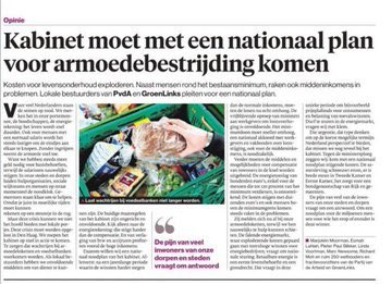 Voor veel Nederlanders staan de seinen op rood. We merken het in onze portemonnee, de boodschappen, de energierekening: het leven wordt snel duurder. Daarom deze oproep voor nationaal noodplan #armoedebestrijding.