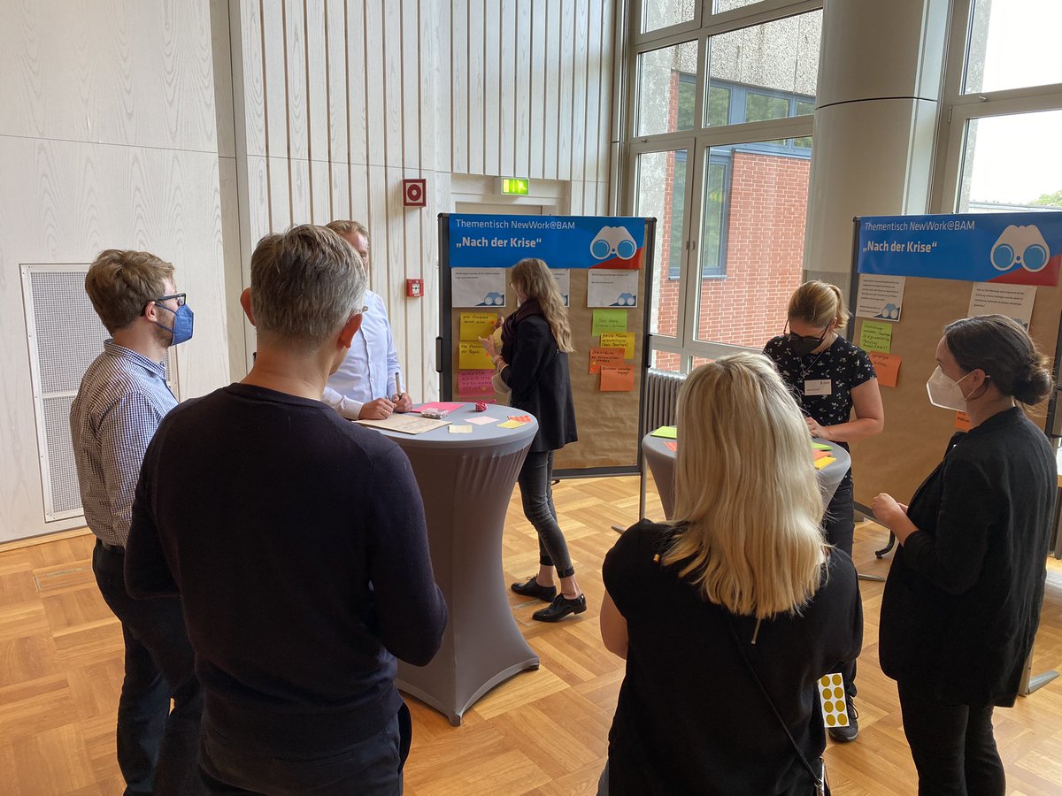 BAMResearch's tweet photo. Wie werden wir künftig zusammen forschen & arbeiten? #OpenSpace zu den verschiedensten Facetten von #NewWork heute & morgen bei #BAMResearch #OneBAM https://t.co/JoAMZq8ybQ