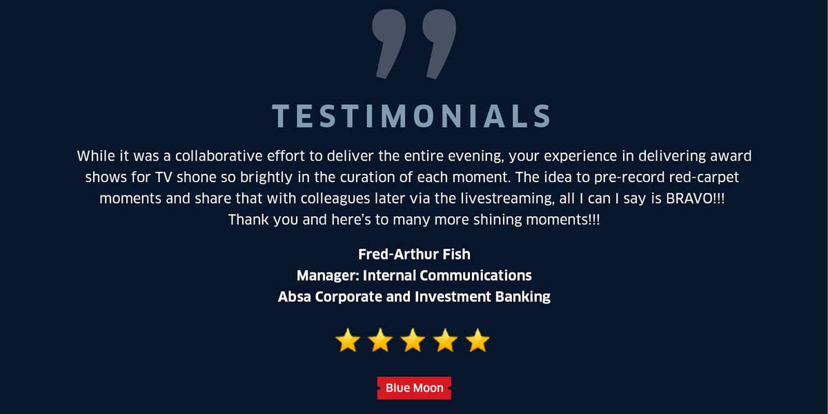 Blue Moon Corporate Communications tweet media