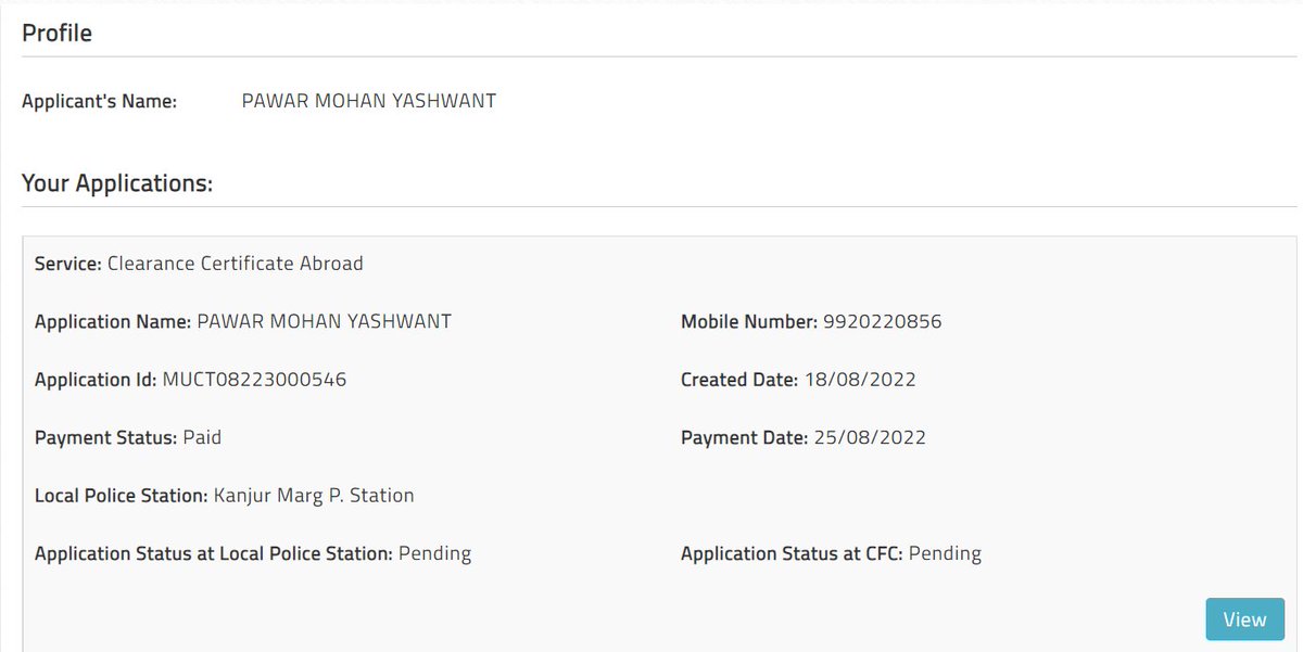 mohan08p's tweet photo. I have submitted the PCC application on 25th Aug and nothing yet for the Application ID: MUCT08223000546 
I have contacted the Kanjur Marg police station but, they said we have not received your application. Kindly, help getting this at the earliest. #MumbaiPolice #CPMumbaiPolice https://t.co/lLFOgZ7Xv8