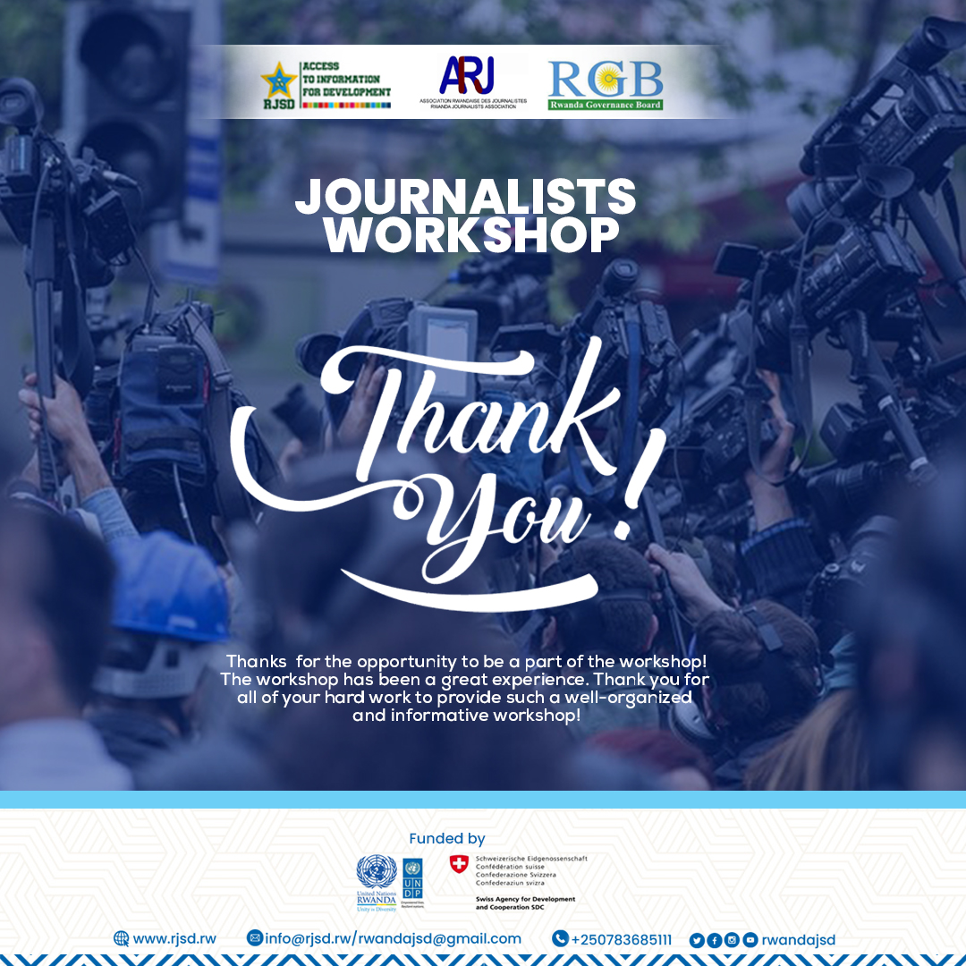 rwandajsd's tweet photo. We @rwandajsd thank you to everyone involved in making the #JournalistsWorkshop a success

It was successful and we hope will continue working together in the fight against #STIs https://t.co/MuRWcKufGa