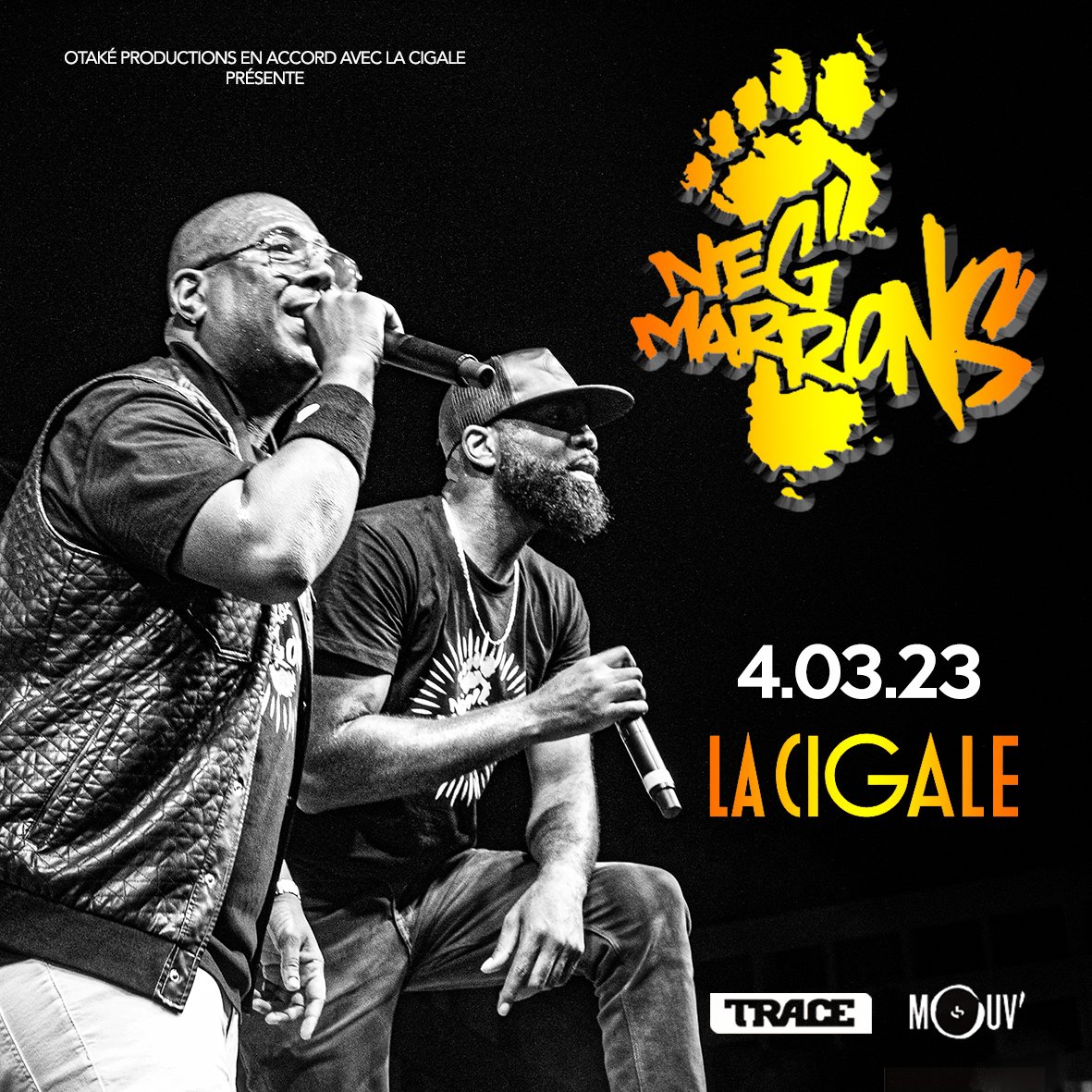 Salut la family!
On a enfin le plaisir de vous annoncer notre grand concert à la Cigale (Paris) le 4/03/23 💚💛❤️
On vous attend nombreux et nombreuses!

1 t-shirt collector offert aux 300 premières places vendues via le lien ci-dessous ⬇️⬇️⬇️
my.weezevent.com/negmarrons
#Negmarrons