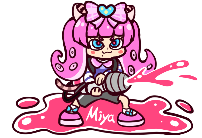 スプラトゥーン「#みやart スプラトゥーン風みやちゃん 」|yagamiマンのイラスト