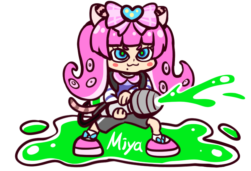 スプラトゥーン「#みやart スプラトゥーン風みやちゃん 」|yagamiマンのイラスト