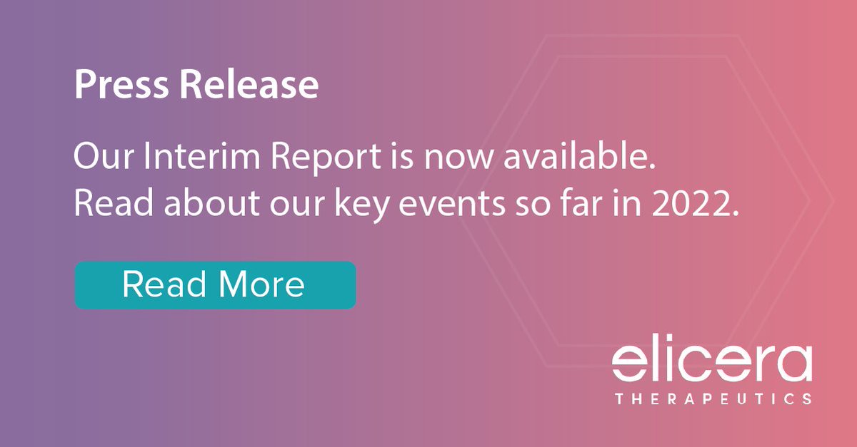 EliceraTx's tweet photo. Our Q2 report is now available and it’s been a busy and successful year for us so far. Head to our website for the full report!
https://t.co/KvHdxjZ18d
#Immunotherapy https://t.co/AJ0Hidnpo0