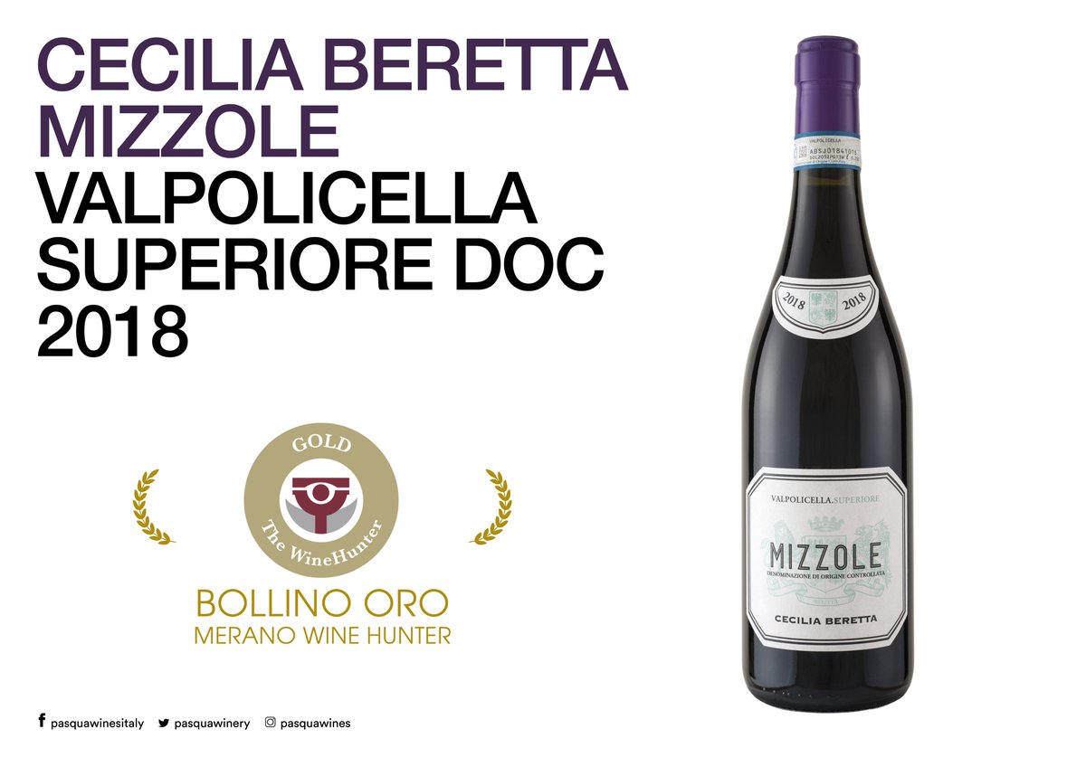 PasquaWinery's tweet photo. Proud to have obtained the gold WineHunter award ‘22 for: #MaiDireMai #Amarone della Valpolicella 2015, #CeciliaBeretta #Mizzole Valpolicella Superiore 2018 and Cecilia Beretta #TerrediCariano Amarone della Valpolicella Riserva 2016
#mwf2022 #thewinehunteraward @MeranoWineFest https://t.co/erntGeOGTK