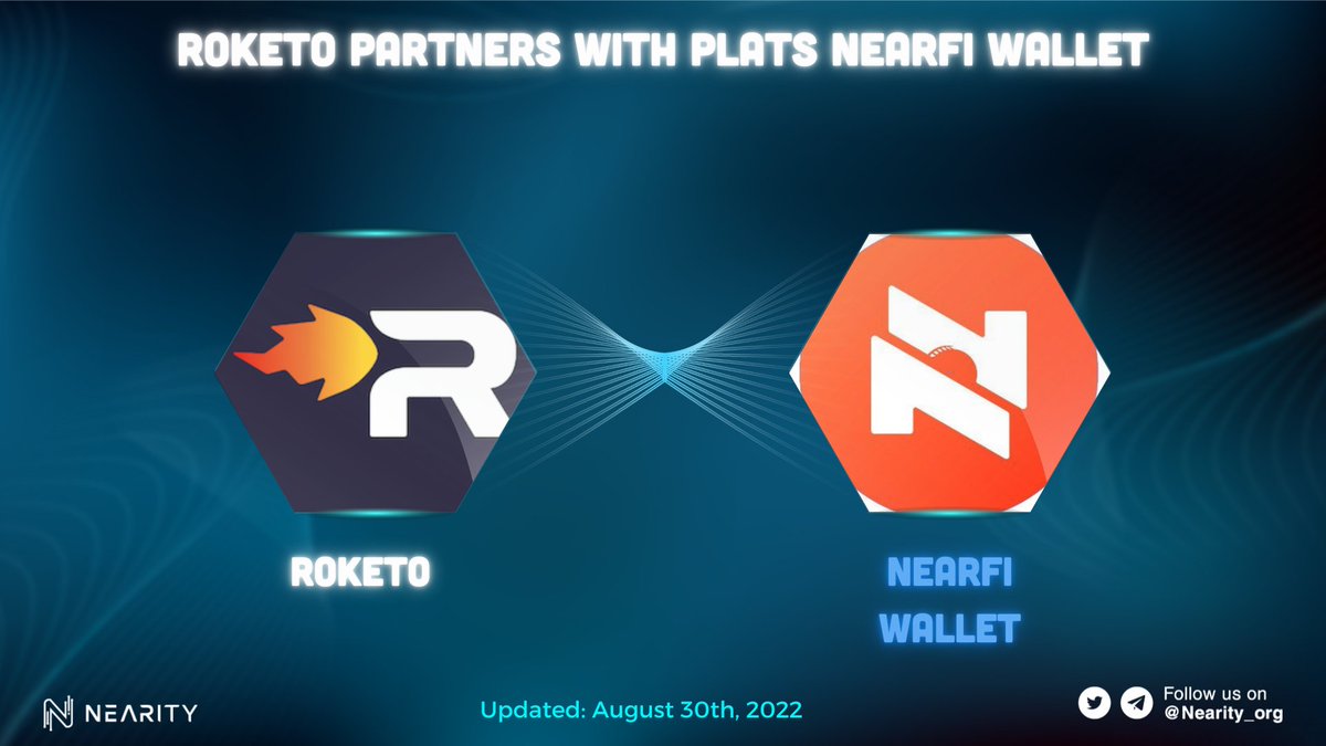 Nearity_org's tweet photo. 📢@NearFi_Wallet🤝@roketostream
🆙Roketo's finance #STREAM #protocol will integrate into #NearFiWallet
💯This cooperation promises to bring users many experiences and surprises
#NEAR $NEAR #Nearity #NEARCON #Roketo https://t.co/ZHoH97W6An
